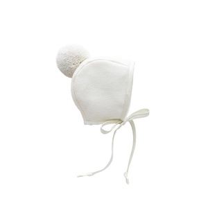 Briar Baby Ivory Pom Bonnet - 0-3 months